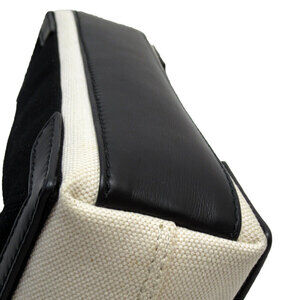 Balenciaga Navy Blue Cabas XS Canvas Crossbody Shoulder Bag White Black